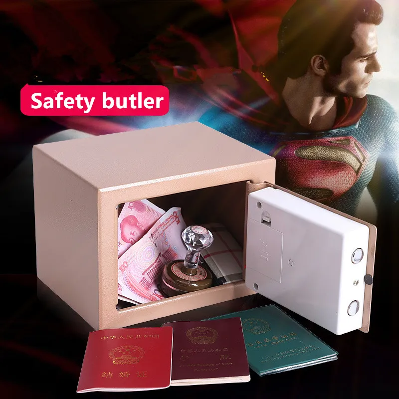Mini New Electronic Password Box Household Small Office Anti-Theft Wall Safe Low Carbon Alloy Steel Electronic Password Safe