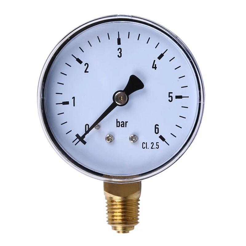 Ts-60 6 Bar Mini Pressure Gauge Dial Air Compressor Meter Hydraulic Tester Accurate Measurement Tool