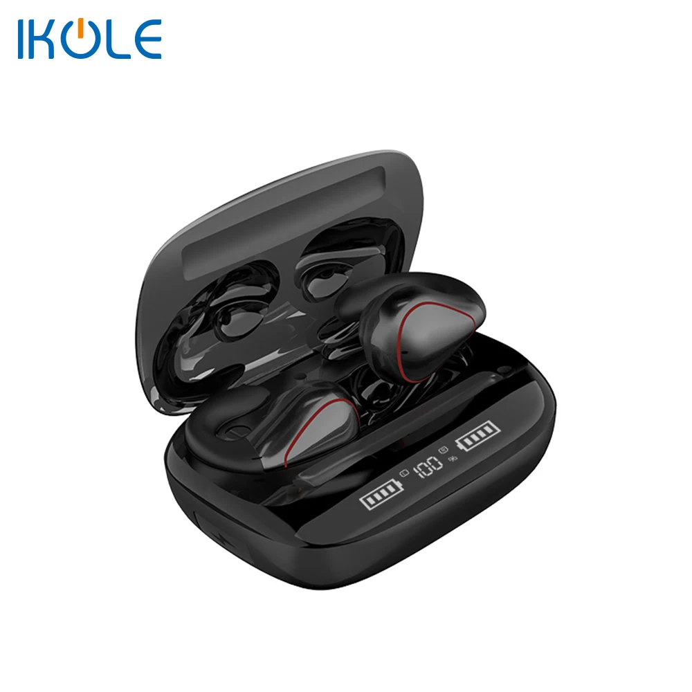 IKOLE TWS беспроводной светодиодный дисплей 1200 мАч емкость Bluetooth наушники HIFI стерео