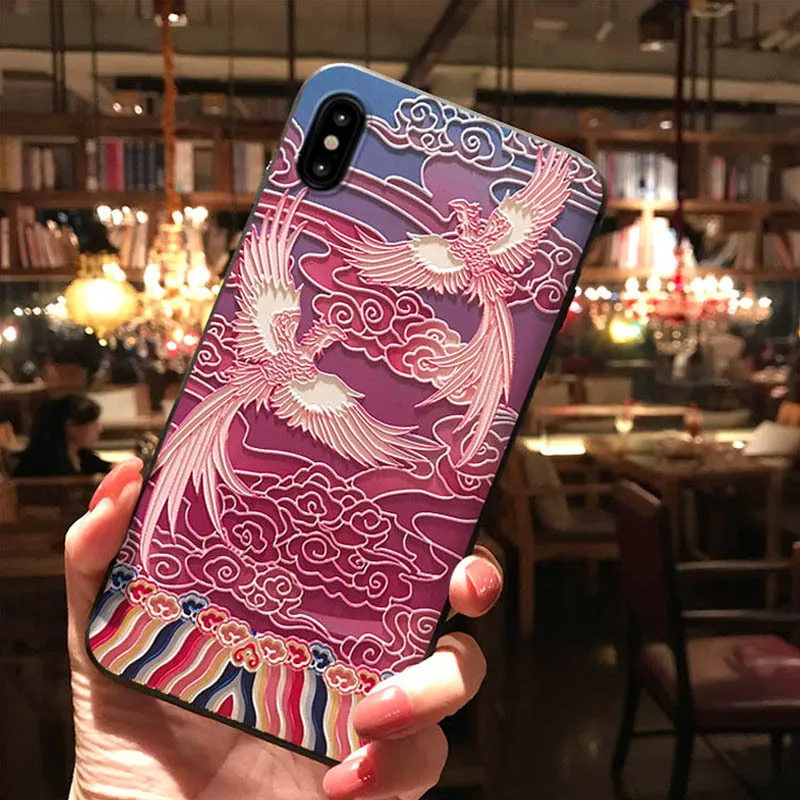Japan Craft Style 3D Embossed Phone Case for iPhone Tweggo