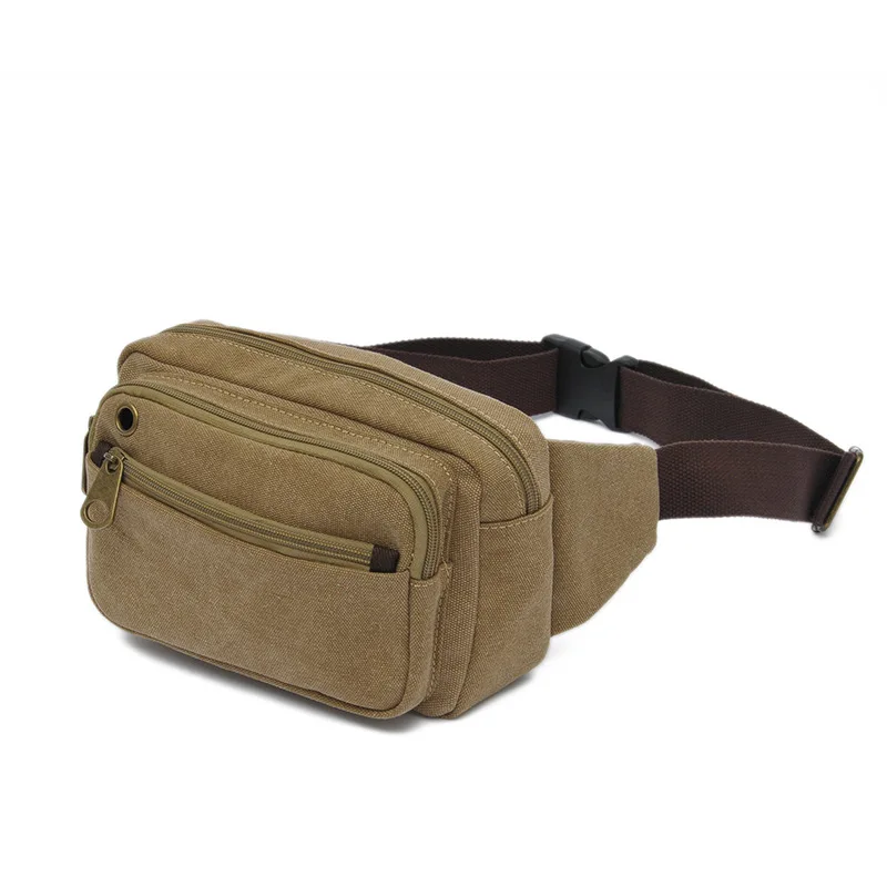 

2019 New Style Men Chest Pack Multi-functional Canvas Bag Outdoor Small Destroyed Oblique Mobile Phone Waist Bag Korean-style Ko