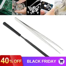 2 шт./компл. 1,0 мм Нержавеющая сталь электронные пинцет прямой набор прецизионных пинцетов инструмент для ремонта в стиле «сделай сам»; модель Полировочный напильник