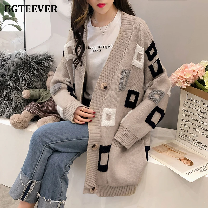 Модные утолщенные женские кардиганы на пуговицах свободный женский свитер 2019