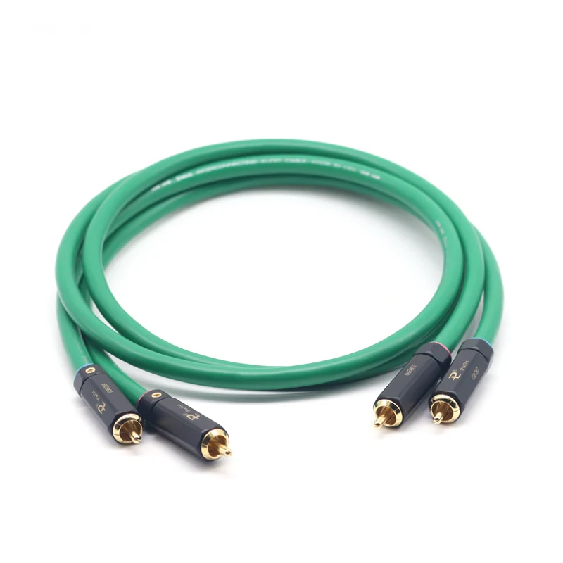 Hi Fi аудио кабель для соединения 2328 позолоченный 2RCA высокого качества 6N OFC Hifi RCA