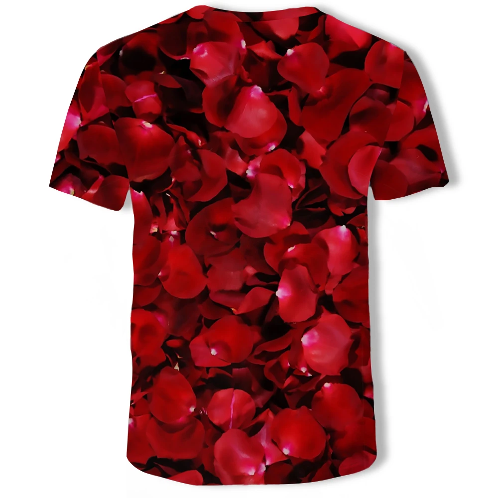 Новая весенняя Красивая Повседневная футболка с цветочным принтом для мужчин/женщин, летние футболки, быстросохнущие футболки с 3D принтом, топы, модные топы