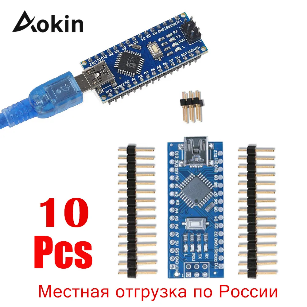 Мини-USB Nano v3.0 с Загрузчиком совместимый контроллер 3 0 Для Arduino USB-драйвер CH340 16 МГц