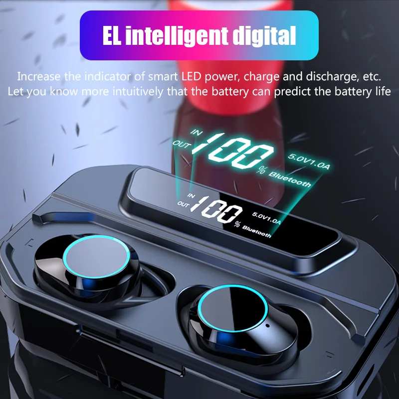 Digital Display Power Headset Touch New 