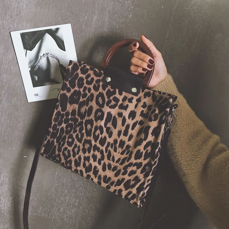 

Trend Bag Women's 2020 New Style Fashion Korean-style Leopord Pattern Versatile Contrast Color Tote Bag Large Capacity Shoulder