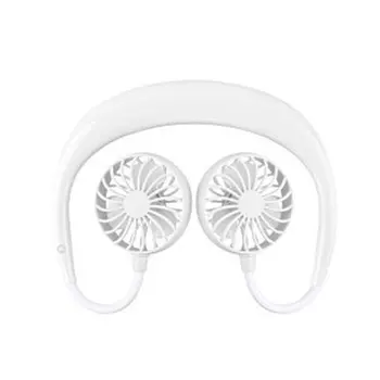 

3-leaf sports wear hanging neck fan first generation Plastic Ordinary round 360 Degree Rotation Refrigeration