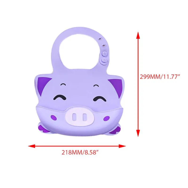 Мультфильм милый ребенок Портативный водонепроницаемый нагрудники силиконовый кармашек для риса