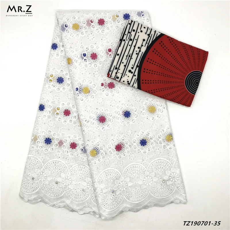 Mr. Z эластичная шелковая африканская ткань с принтом 2,5 ярдов нигерийский последний Швейцарский хлопок кружевной материал 2,5 ярдов