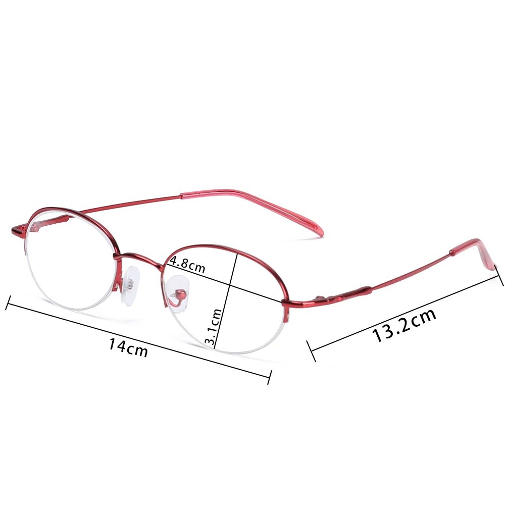 Горячие модные унисекс металлические очки для близорукости, полуоправа, ультралегкие близорукие женские очки, очки для зрения, уход за диоптриями-1~-6