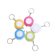 Cinta métrica retráctil para llavero, regla rodante portátil de Color caramelo, longitud de 1,5 metros, tamaño de ropa, cinta de coser