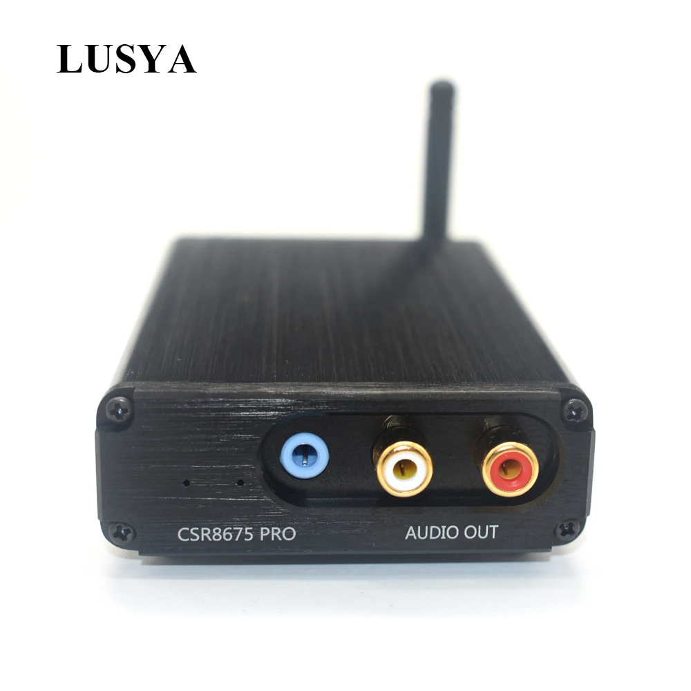 Lusya CSR8675 APTX HD Bluetooth 5,0 беспроводной приемник PCM5102A ies DAC декодирование без потерь поддержка 24 бит с антенной B3-005 - Цвет: Black