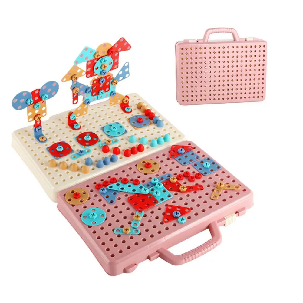 Мозаичная головоломка игрушка детский набор сверл строительные блоки с