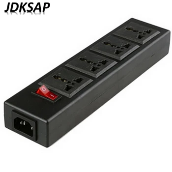 

Power Strip 250V 10A 1.5M Cord 4 jack Universal Power Socket Outlet Plug Adapter UK/EU/US Power Cord Converter