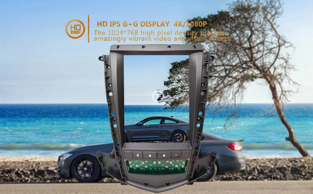 KiriNavi Telsa стиль вертикальный экран 10,4 ''Android 8,1 Авто Радио автомобильный dvd-плеер для Cadillac старый SRX gps навигация 2009-2012
