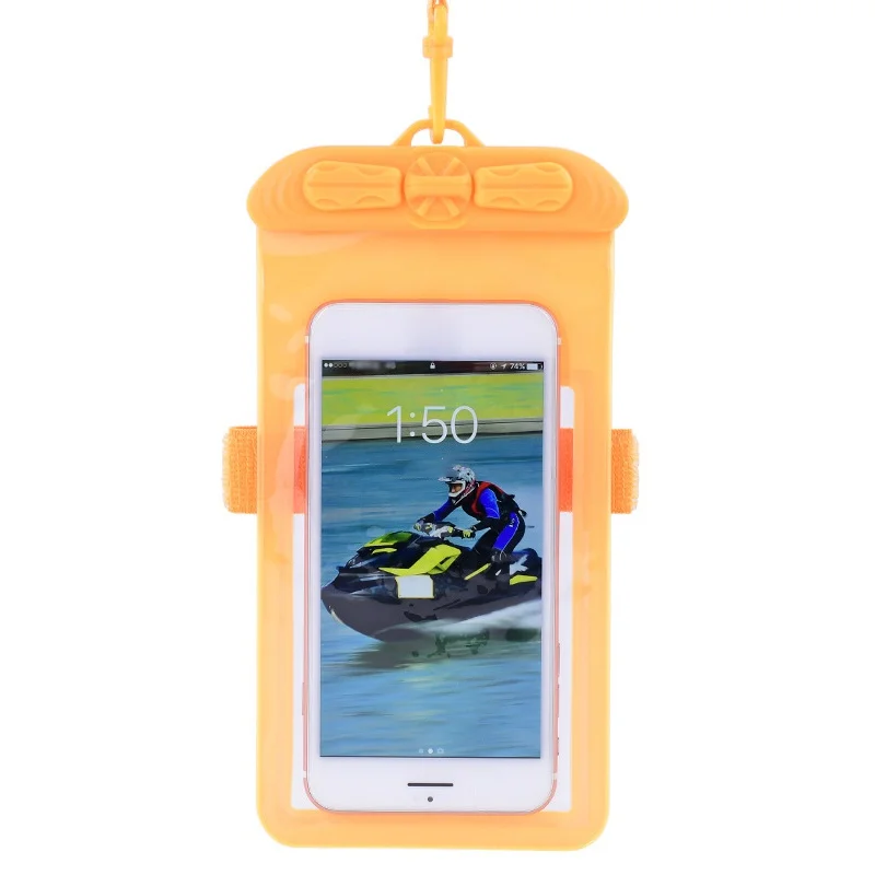 Водонепроницаемый мобильного телефона повесить плавательный сумка с тачскрином мобильных телефонов чехол для серфинга дайвинга, Одежда для пляжа, размеры s и m - Цвет: Yellow M