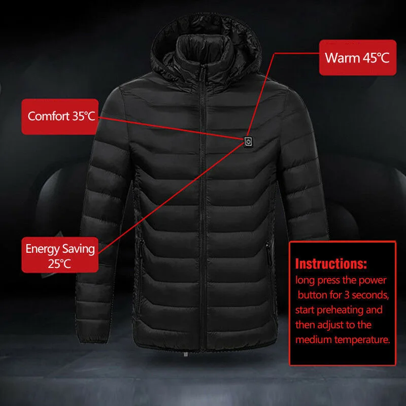 Мужская стеганая куртка с капюшоном и длинным рукавом, верхняя одежда, парка, теплое зимнее пальто