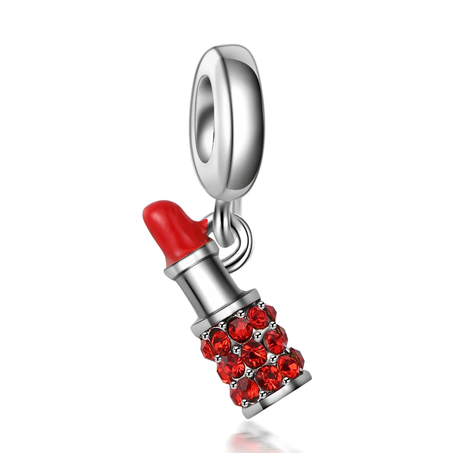 Jewelry Accessories Lipstick Pendant Diy Bead New Silver Color
