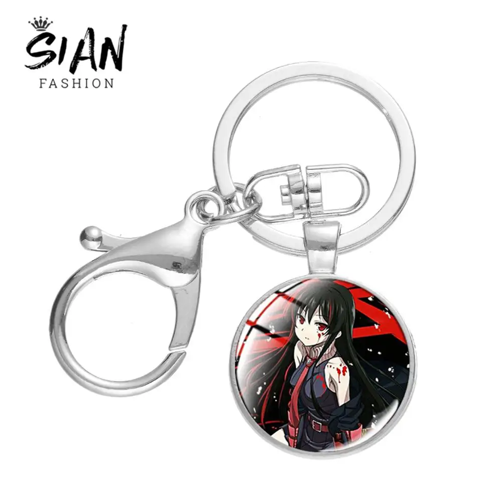 Азиатских популярное японское аниме анимэ Akame Ga Kill тема брелок со стеклянным