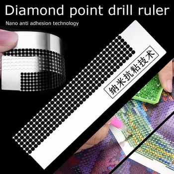 

30^5D DIY Diamond Painting Anti-Stick Drilling Ruler Tools Accessories 216 Holes