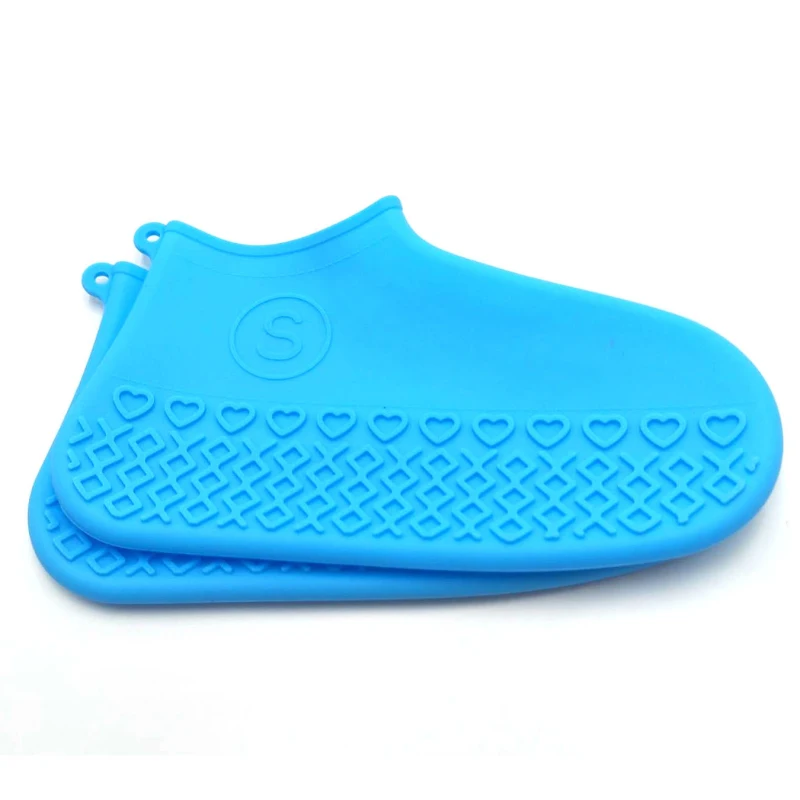 1 пара многоразовых латексных водонепроницаемых резиновых сапог для дождливой обуви, Нескользящие резиновые сапоги S/M/L, аксессуары для обуви, товары для дома - Цвет: Темно-серый