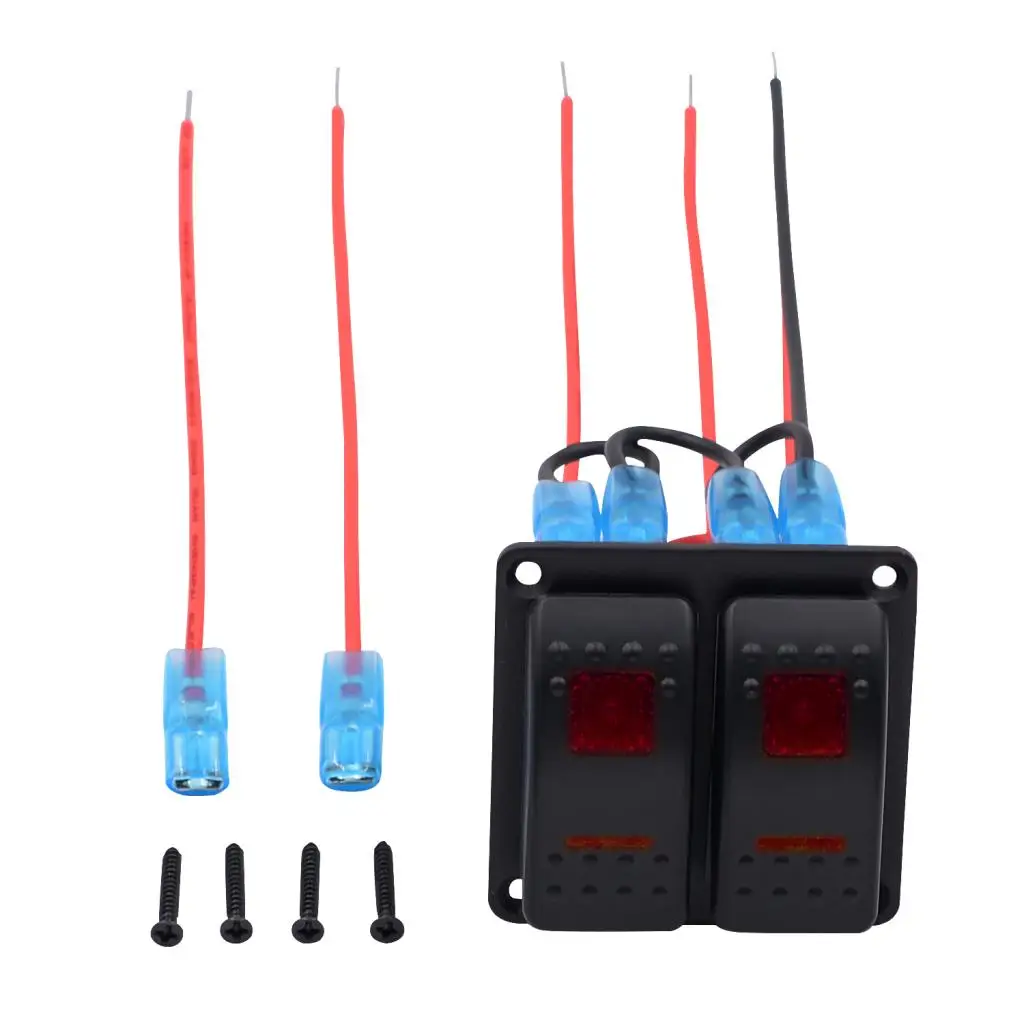 5 Pin 12V Кулисный Переключатель автомобиля переключатель панель с двойной светодиодный индикатор