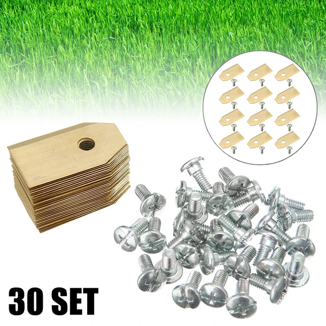 30x Lawn Mower Titanium Steel Blades Spare Parts For Husqvarna Automower Gardena 0.75mm Grass Cutter Trimmer Accessories - Garden Power Tool Accessories - AliExpress