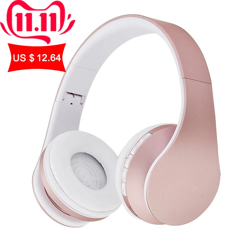 Online Wireless Bluetooth Kopfhörer 4,1 Headset 3,5mm Wired Kopfhörer MP3 TF Karte FM HIFI Hände Freies w Mic für smartphone PC Laptop