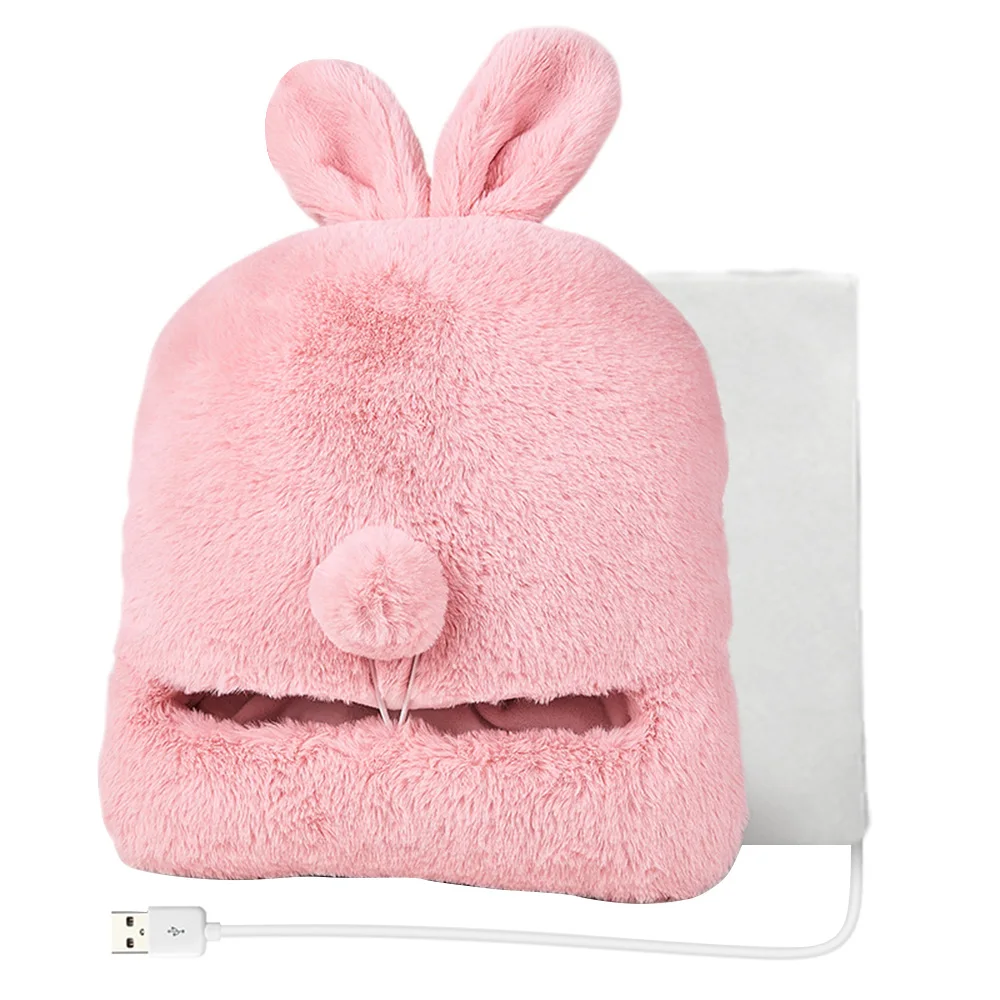 Rabbit pink1 Зимние USB электрогрелки, теплые тапочки для ног, софа, стула, грелки, грелки - Цвет: Rabbit pink1