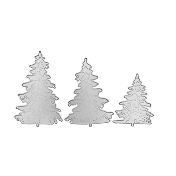 

3Pcs New Beautiful Christmas Tree Cutting Dies Stencil DIY Scrapbook Photo Album Embossing Decor Paper Card Craft Template