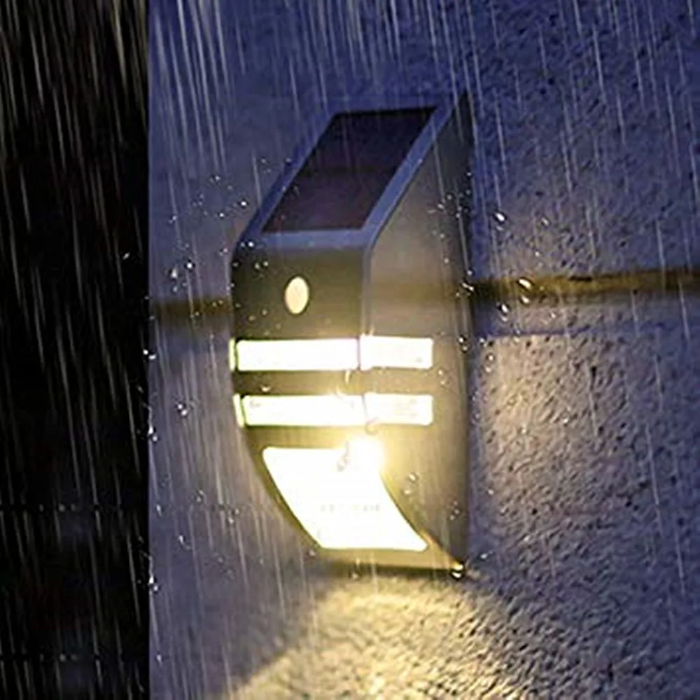 LED Solar Light Solar Garden Light 5LEDS For Wall Patio Fence Stairs Stainless Steel Waterproof Outdoor Light With Motion Sensor (4)