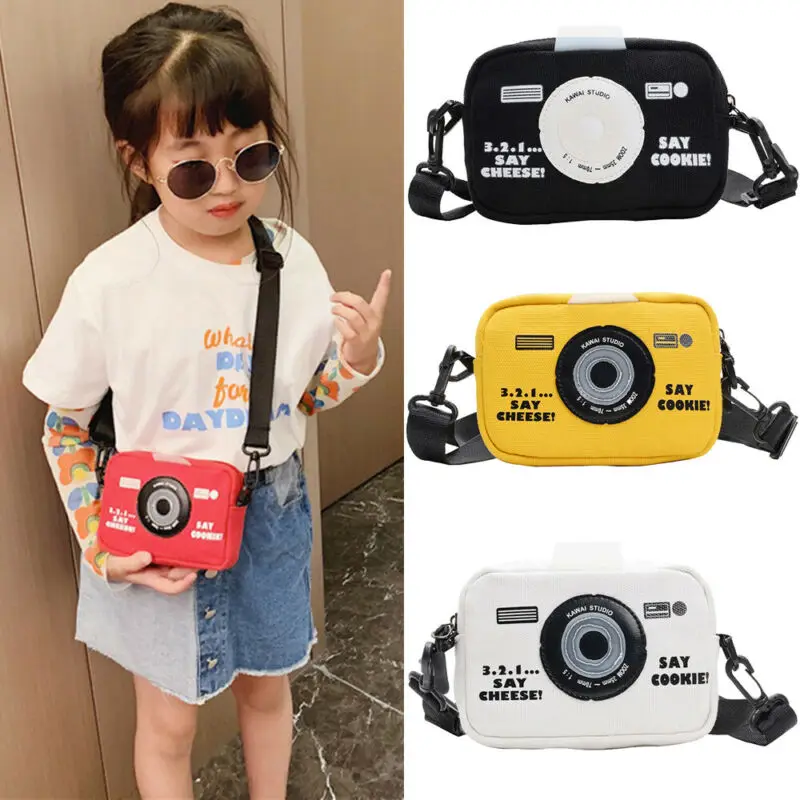 

New Fashion Girls Kids Messenger Bags Canvas Camera Bag Wild Coin Purse Girls Mini Cool Bags