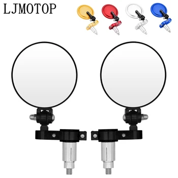 

Universal Motorcycle Mirrors 3 Inch Round Folding Bar End Side Mirror for Ducati MONSTER S2R 800 821 MONSTER 797 MONSTER