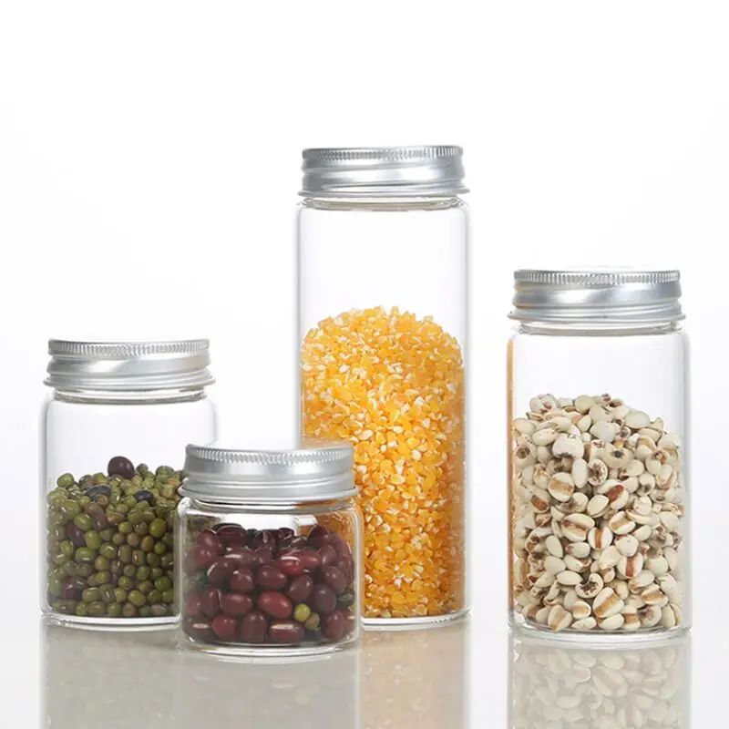 1pcs 50-260ml Big Glass Jars Container Decor Scew Cap Ornaments Mason Jar Message Vials High Quality Bottle DIY Storage Bottle 3