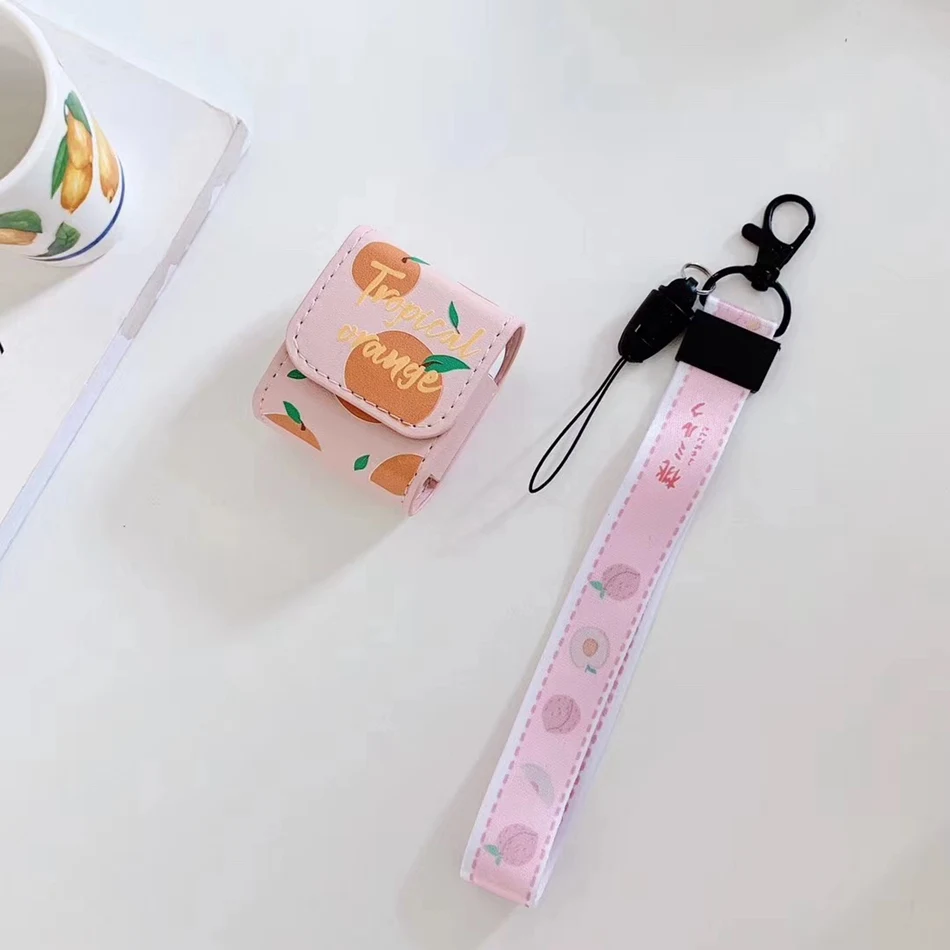Чехол для наушников AirPods, кожаный роскошный чехол для Apple Airpods 2, чехол с вишневым чехлом для наушников, защитный чехол с рисунком - Цвет: 427D