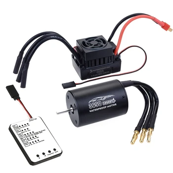 

Waterproof 3650 2300KV/3100KV/3900KV Brushless Motor with 60A ESC W/ Program Card Combo for 1/10 RC Car Truck Toy 3900KV
