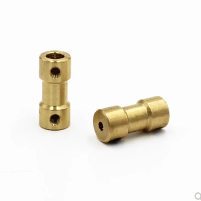 Shaft Coupler Shaft Connector Rigid Shaft Coupler 2pcs 2/2.3/3/3.17/4/5/6mm Brass Motor Shaft Coupling With Screws
