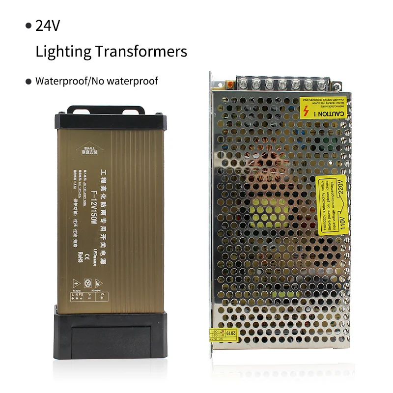 24 V источник питания Трансформаторы освещения DC Открытый непромокаемый