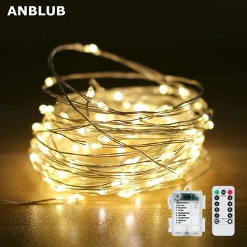Anblub Led Fairy String Lights Waterdicht 8 Modi 33ft 100 Led Met Afstandsbediening Voor Christmas Party Nieuwjaar Outdoor Decoratie Anblub Led Fairy String Lights Waterdicht 8 Modi 33ft 100 Led Met Afstandsbediening Voor Christmas Party Nieuwjaar Outdoor Decoratie