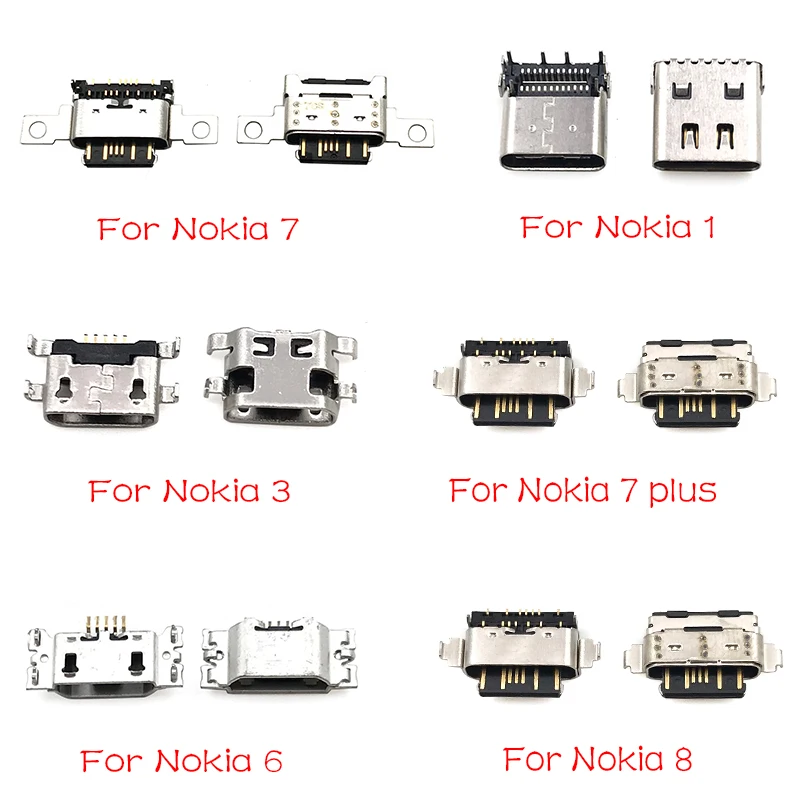 Разъем Micro Usb для зарядки порт Jack для Nokia 3 6 7 Plus 8 6,1 7,1 5,1 Plus X5 X6 X7 запасные части