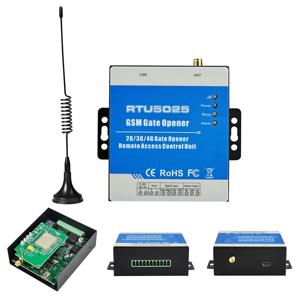 

RTU5025 Wireless By Mobile Phone Door Opener On Off Operator Alarm Remote Switch GSM 3G Portable SMS Gate Opener