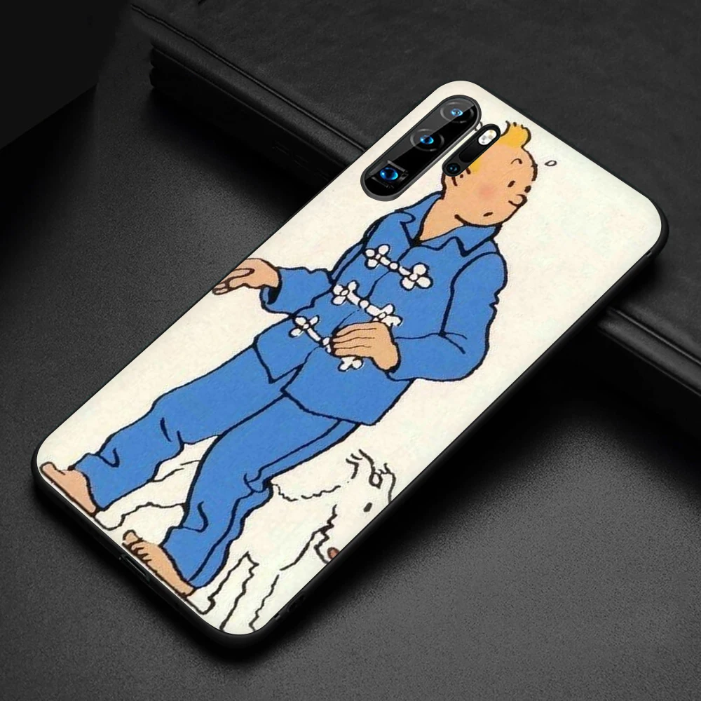 The Adventures of Tintin New Fun Soft Silicone phone case for Huawei P8 P9 P10 P20 P30 Lite Mini Pro P Smart Z Plus - Color: B3