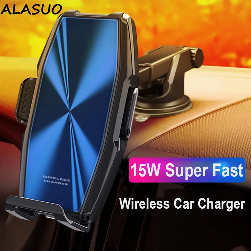15W Wireless Car Phone Holder Quick Charge For iphone 11 mini 12 pro X