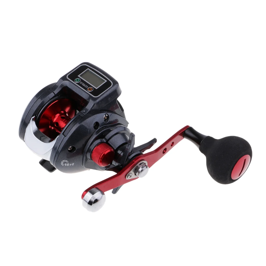 

Low Profile Baitcasting Fishing Reel Casting Reel 9+1BB Water Drop Wheel with Line Counter