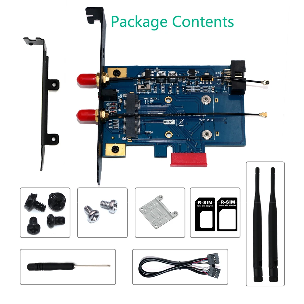 PCI-E WiFi адаптер PCIE Wifi Bluetooth адаптер мини PCI Express к PCIE X1 сетевая карта для Mini PCI E Wifi 3g/4G/LTE+ слот для sim-карты
