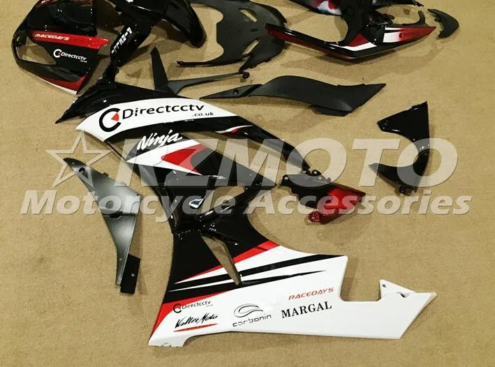 Инъекций ABS обтекатель комплект подходит для Kawasaki ZX6R 2009 2010 2011 2012 Обтекатели ZX-6R 09, 10, 11, 12, ниндзя 636 изготовленный на заказ; цвет красный, черный