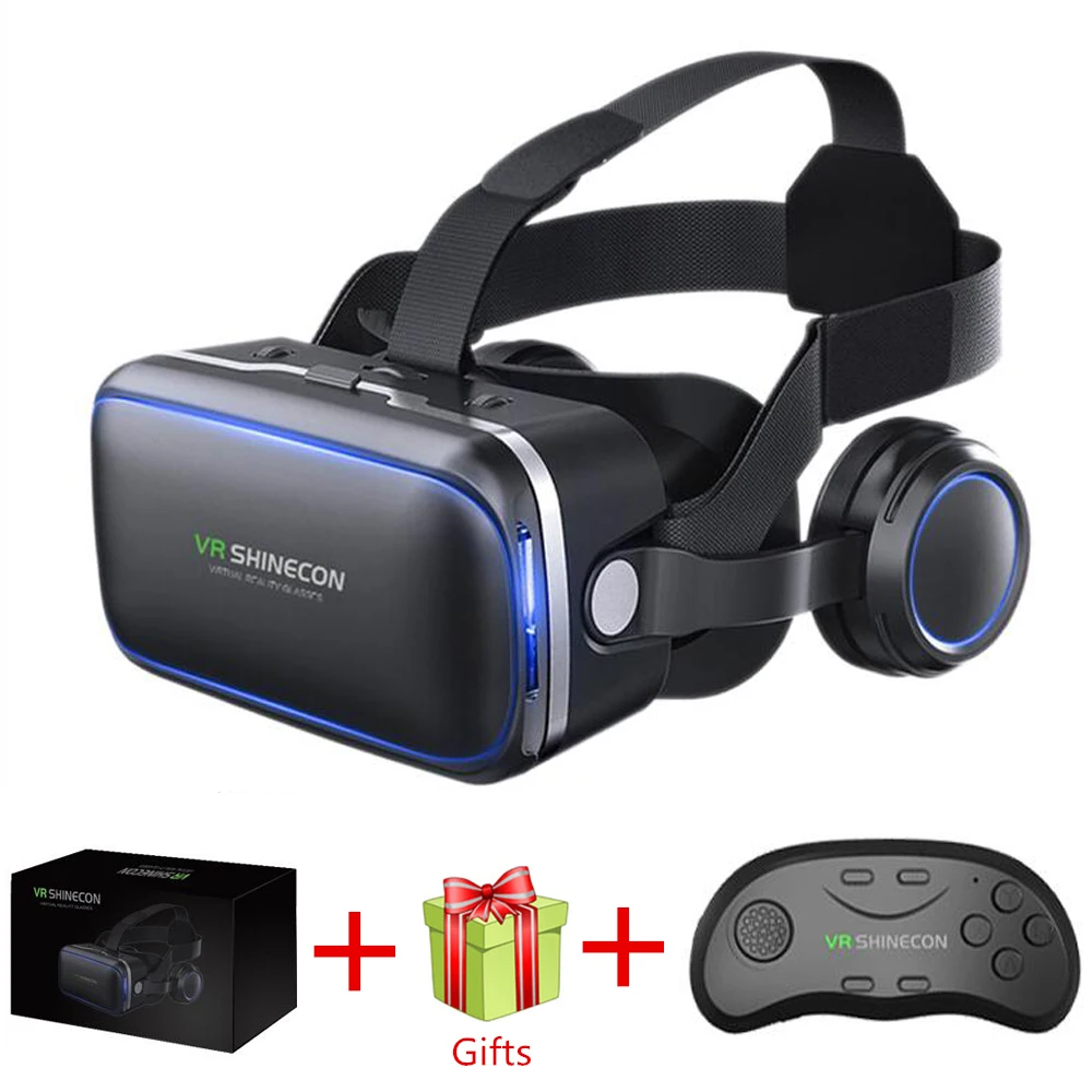 Bundle 5 VR shinecon 6.0 гарнитура Версия Очки виртуальной реальности 3D очки гарнитура шлемы смартфонов полный пакет+ геймпад - Цвет: Bundle 5