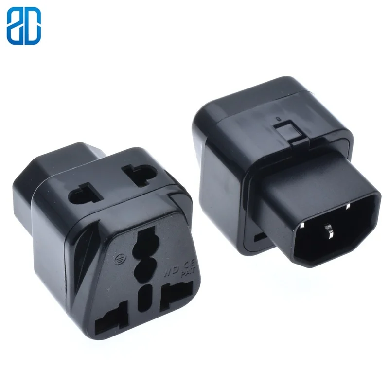 Адаптер питания 2 в 1 IEC 320 C14 штекер на C13 гнездо PDU/UPS универсальный AU/US/UK/EU